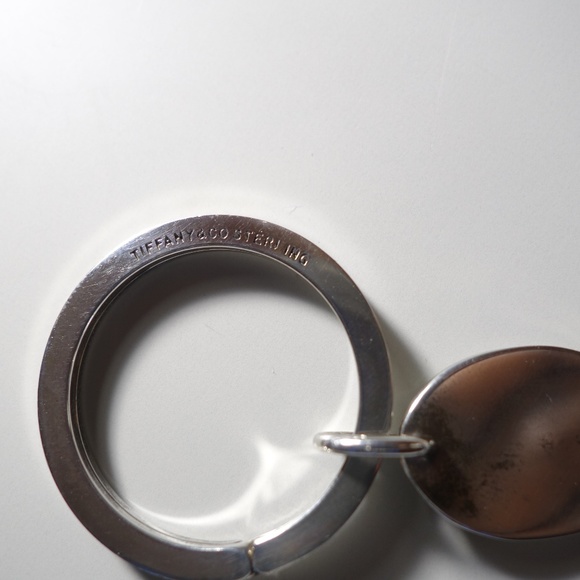 Vtg Tiffany & Co. .925 Sterling Silver Classic Round & Oval Engraveable Keychain - Picture 2 of 6